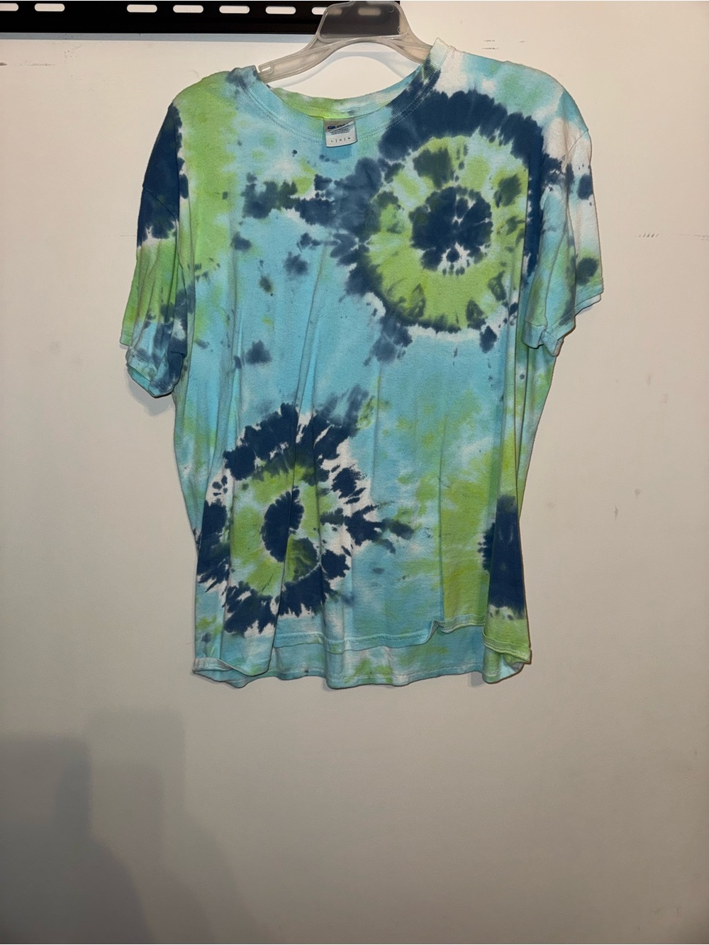 Gildan Tie-Dye Short Sleeve Tee - Blue & Lime
